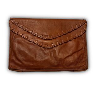 Artisanal Whipstitched Leather NYC-Made Clutch